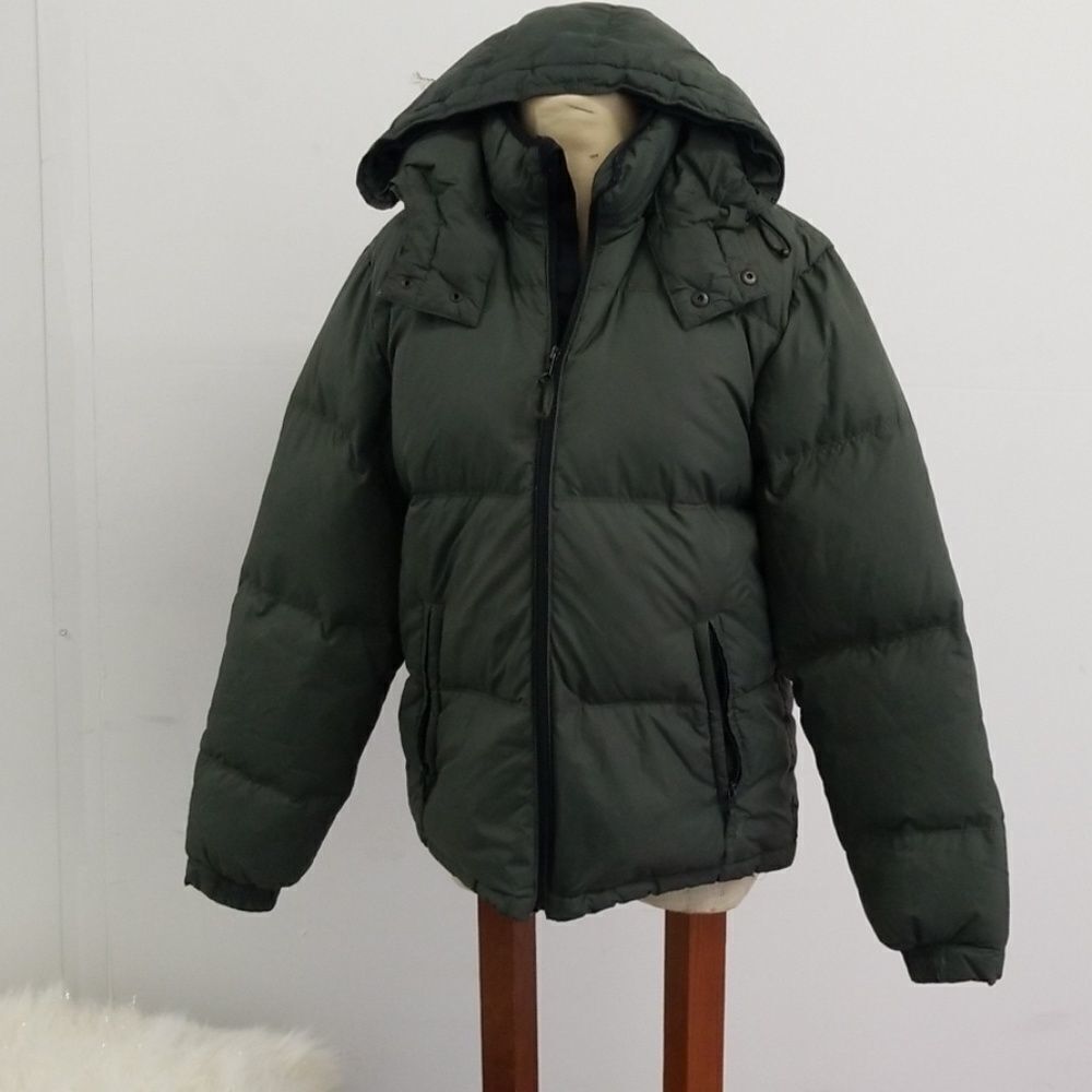Vintage American Eagle‎ Puff Down Jacket/Coat Olive Green